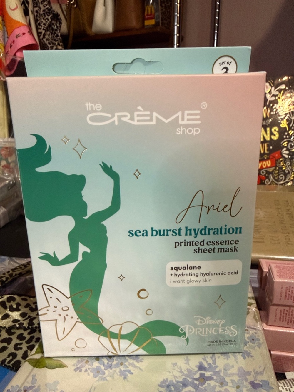 The Creme Shop x Disney Ariel Sea Burst Hydration “listing is a case pack of 6” - Picture 3 of 4